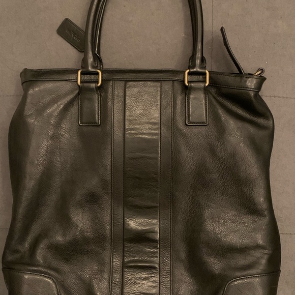 Coach Black Leather Tote Bag - Picture 2 of 4